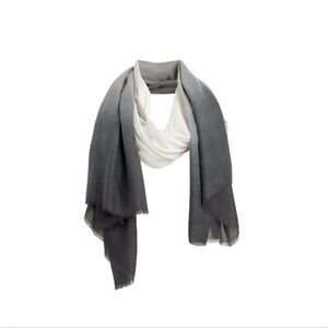 NWOT oversized ombre scarf, black  gray white 43 x 75